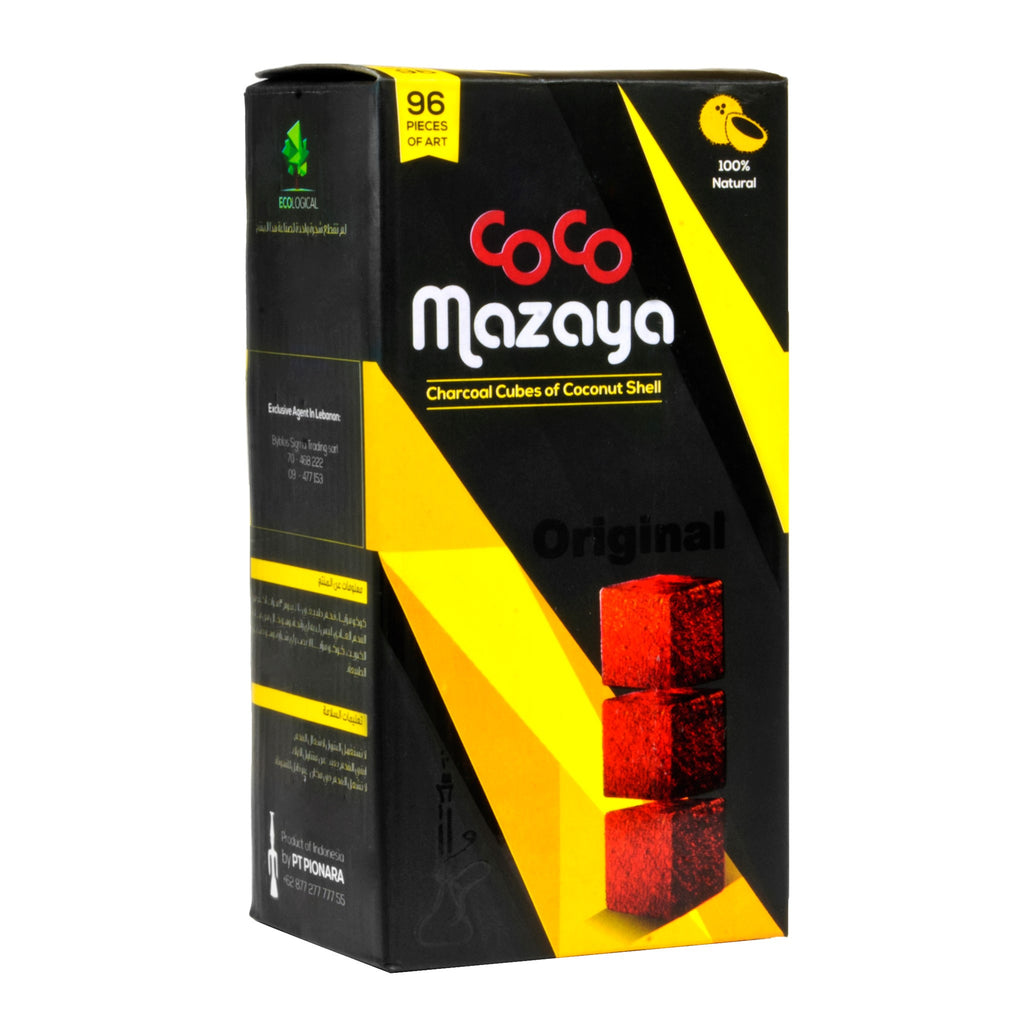 Coco Mazaya Hookah Charcoal CUBE 96pcs | Coconara Online