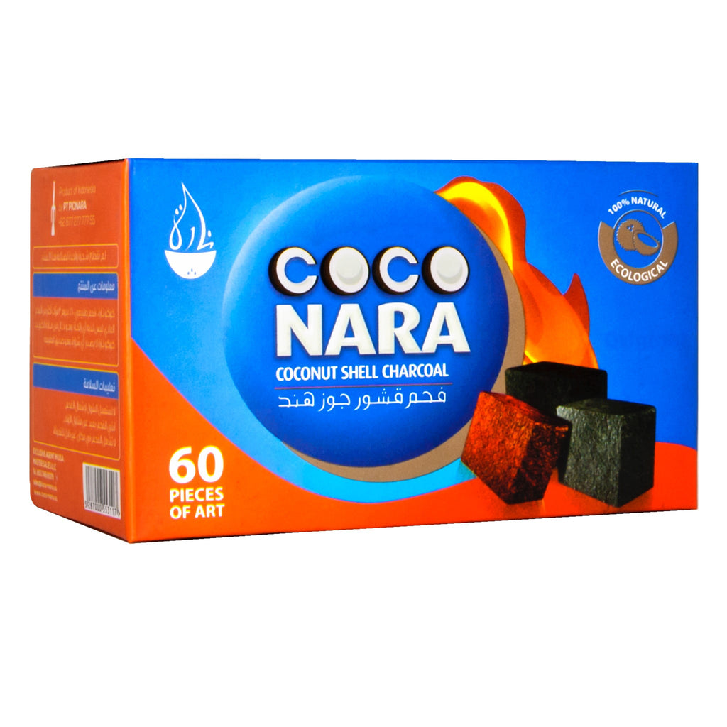 Coco Nara Hookah Charcoal 60pcs FLAT Coconara Online