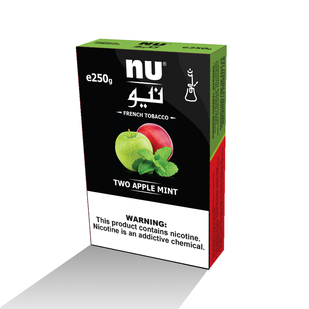 Nu Hookah Tobacco, NU Two Apple Mint - 250g | Coconara Online