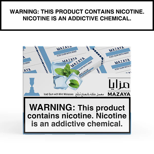 Mazaya Hookah Tobacco, MT Iced Gum Mint