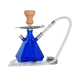 Diamond Shape Acrylic Hookah LED light Blue