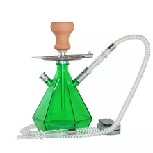 Diamond Shape Acrylic Hookah LED light Green