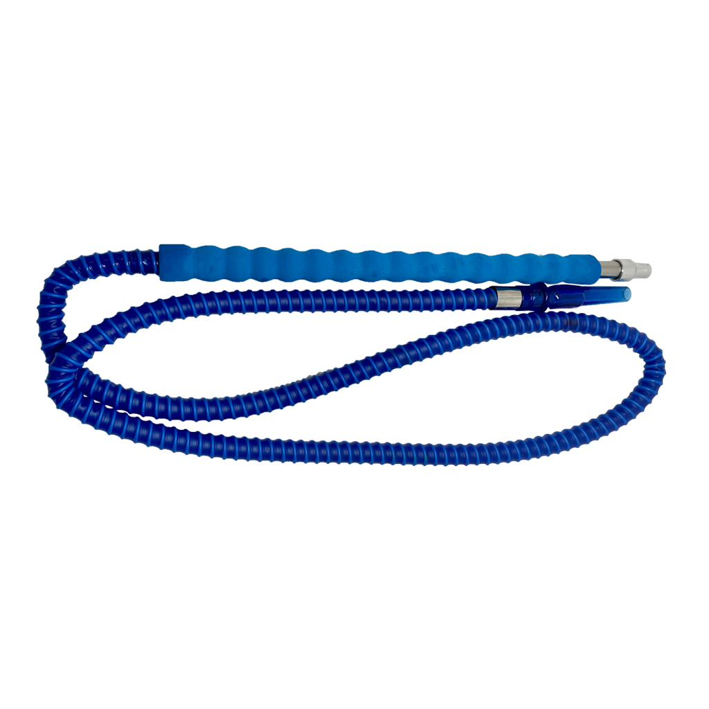 Aluminium Hookah Hose with Sponge Handle Blue