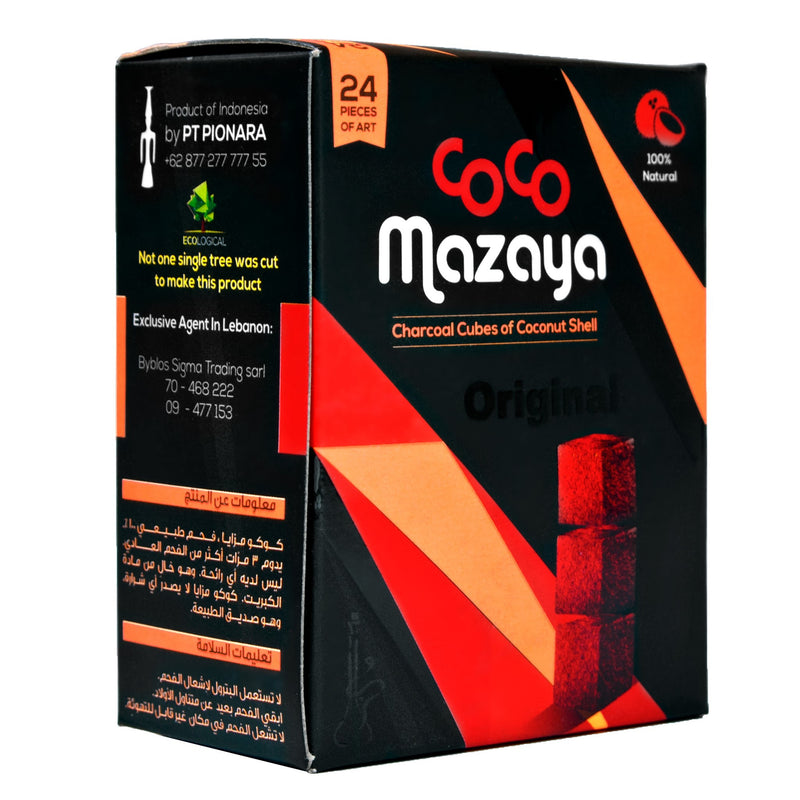 Coco Mazaya Hookah Charcoal CUBE 24pcs | Coconara Online