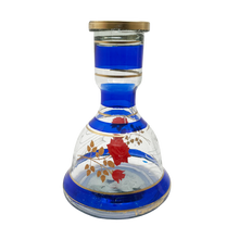 Small Egyptian Hookah Base Blue Stripes