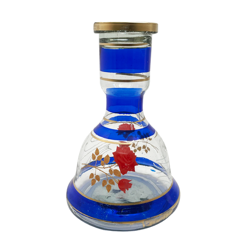 Small Egyptian Hookah Base Blue Stripes