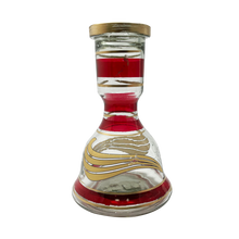 Small Egyptian Hookah Base Red Stripes