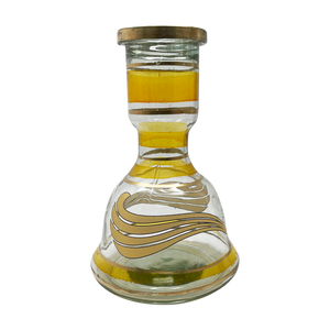 Small Egyptian Hookah Base Yellow Stripes