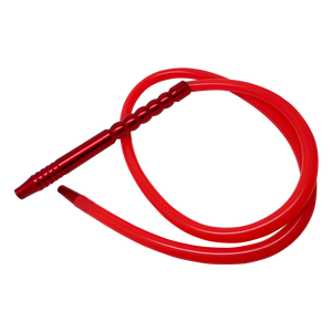 PHS Silicone Hookah Hose Red Aluminum Handle