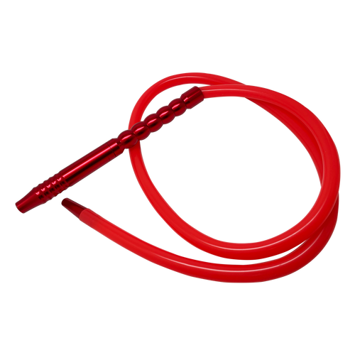 PHS Silicone Hookah Hose Red Aluminum Handle